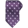 thumbnail image 1 of INSPIRE CHIC Men's Dots Ties Self-Tied Necktie 3.1" Width Satin Tie for Wedding Classic Purple One Size, 1 of 4