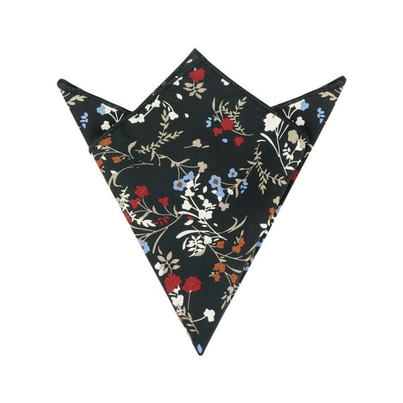 INSPIRE CHIC Men's Floral Print Soft Pocket Squares 1 Pcs