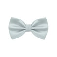 thumbnail image 1 of INSPIRE CHIC Men's Grids Patterned Solid Color Adjustable Pre-tied Bow Tie Silver Grey, 1 of 4