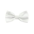 thumbnail image 1 of INSPIRE CHIC Men's Grids Patterned Solid Color Adjustable Pre-tied Bow Tie White, 1 of 4