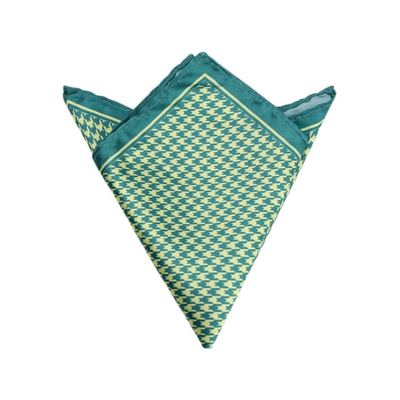 INSPIRE CHIC Men's Houndstooth Self Fold Pocket Square for Suit Formal