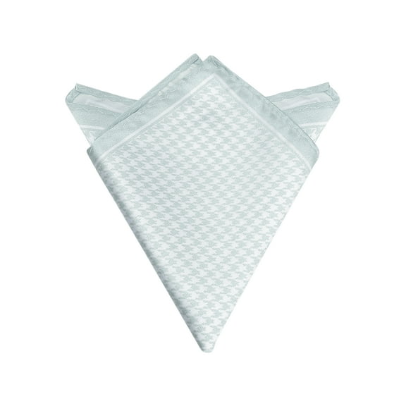 INSPIRE CHIC Men's Houndstooth Self Fold Pocket Square for Suit Formal