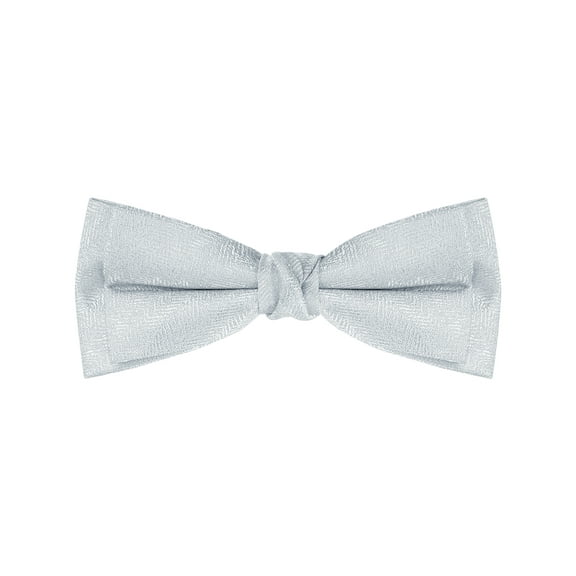 INSPIRE CHIC Men's Jacquard Adjustable Strap Pre-tied Bow Ties for Elegant Wedding Silver