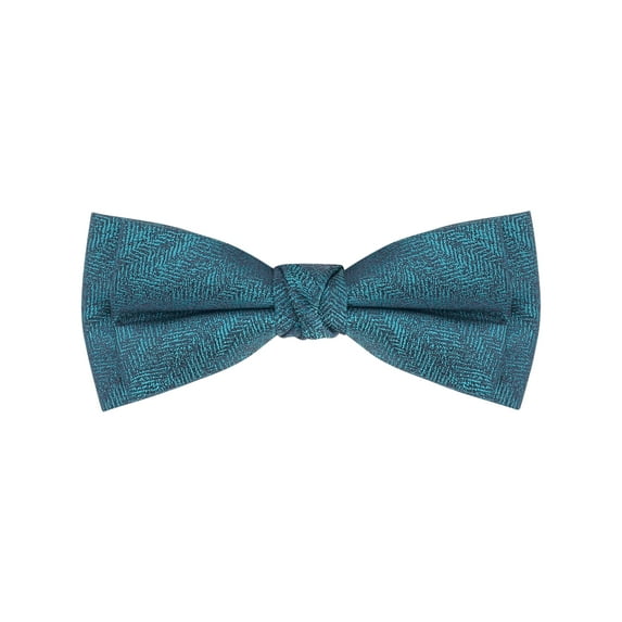 INSPIRE CHIC Men's Jacquard Adjustable Strap Pre-tied Bow Ties for Elegant Wedding Teal