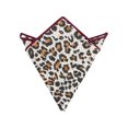 thumbnail image 1 of INSPIRE CHIC Men's Leopard Printed Pocket Squares 1 Pcs Brown, 1 of 4