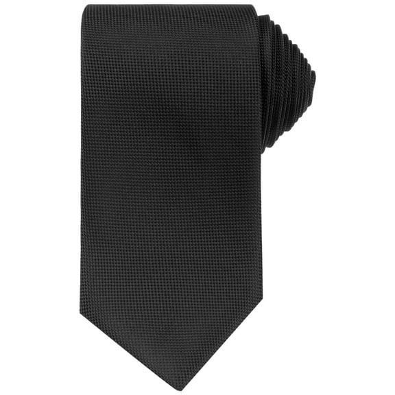 INSPIRE CHIC Men's Neckties Solid Color Classic Textured Ties for Formal Wedding One Size Black