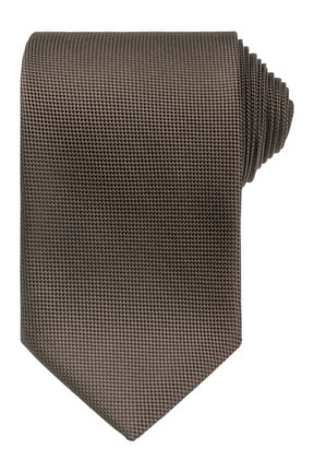 Men's Neckties Solid Color Classic Textured Ties for Formal Wedding One Size Brown