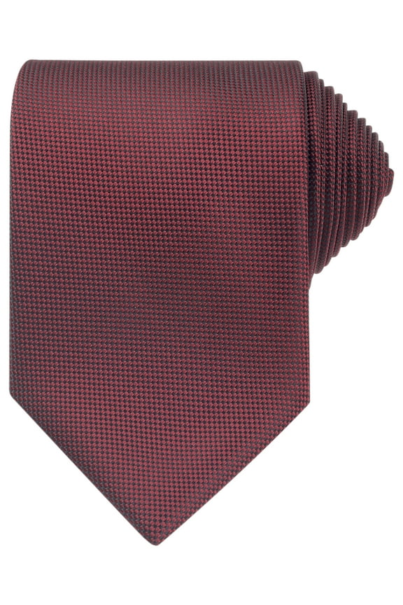 Men's Neckties Solid Color Classic Textured Ties for Formal Wedding One Size Wine Red