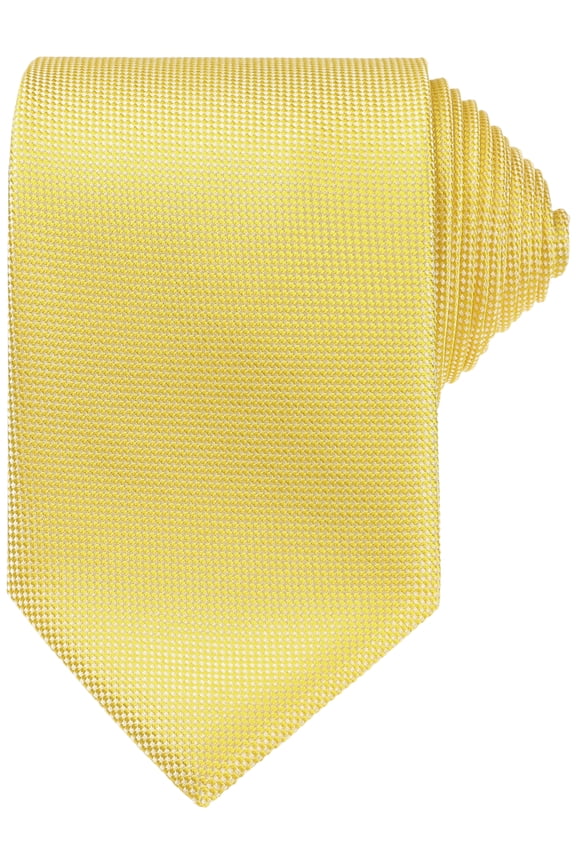 Men's Neckties Solid Color Classic Textured Ties for Formal Wedding One Size Yellow