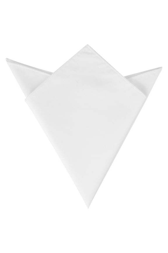 Men's Pocket Square Cotton Handkerchiefs for Suits Jacket White One Size