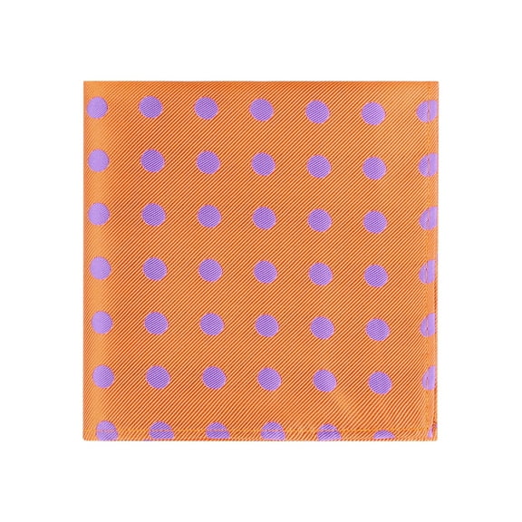 INSPIRE CHIC Men's Polka Dots Pocket Squares Business Tuxedo Wedding Handkerchiefs Orange One Size