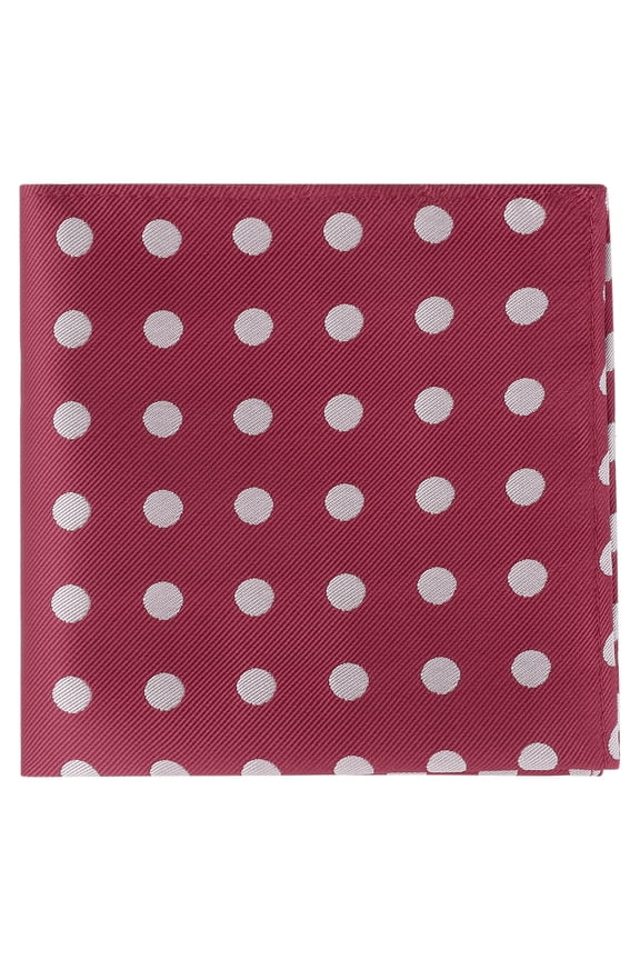 Men's Polka Dots Pocket Squares Business Tuxedo Wedding Handkerchiefs Fuchsia One Size