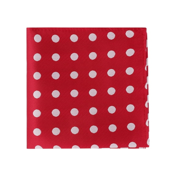 INSPIRE CHIC Men's Polka Dots Pocket Squares Business Tuxedo Wedding Handkerchiefs Red One Size