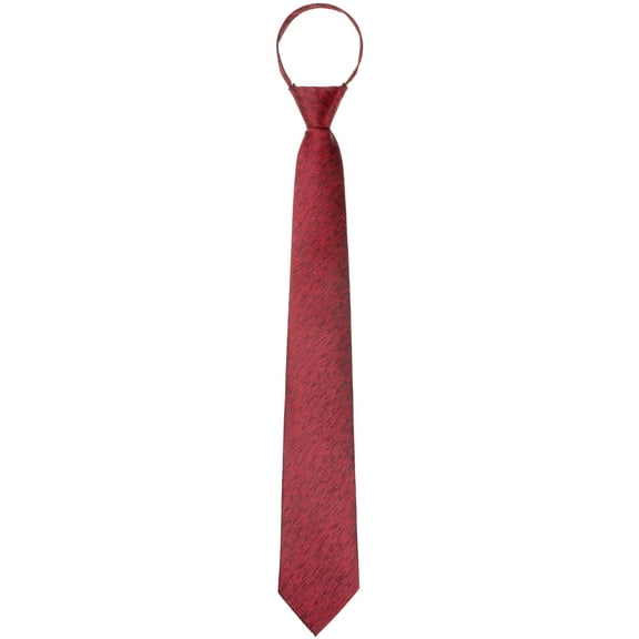 INSPIRE CHIC Men's Pre-Tied Neckties Texture Adjustable Zipper Ties for Business Formal Burgundy Stripe One Size