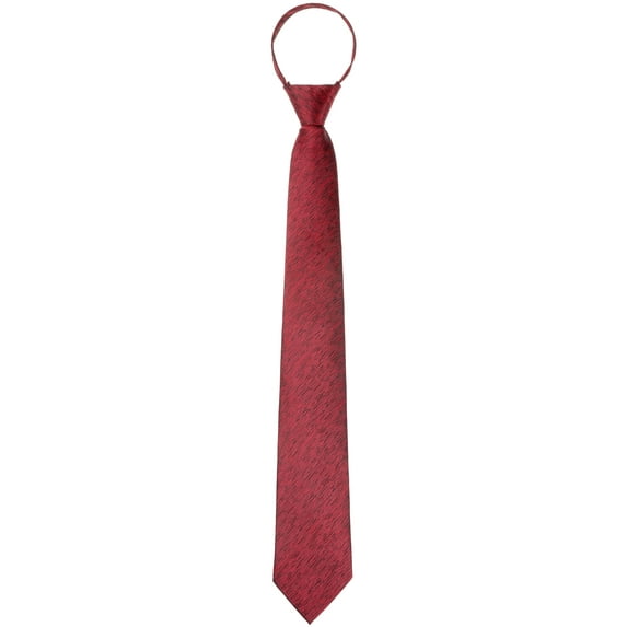 INSPIRE CHIC Men's Pre-Tied Neckties Texture Adjustable Zipper Ties for Business Formal Burgundy Stripe One Size