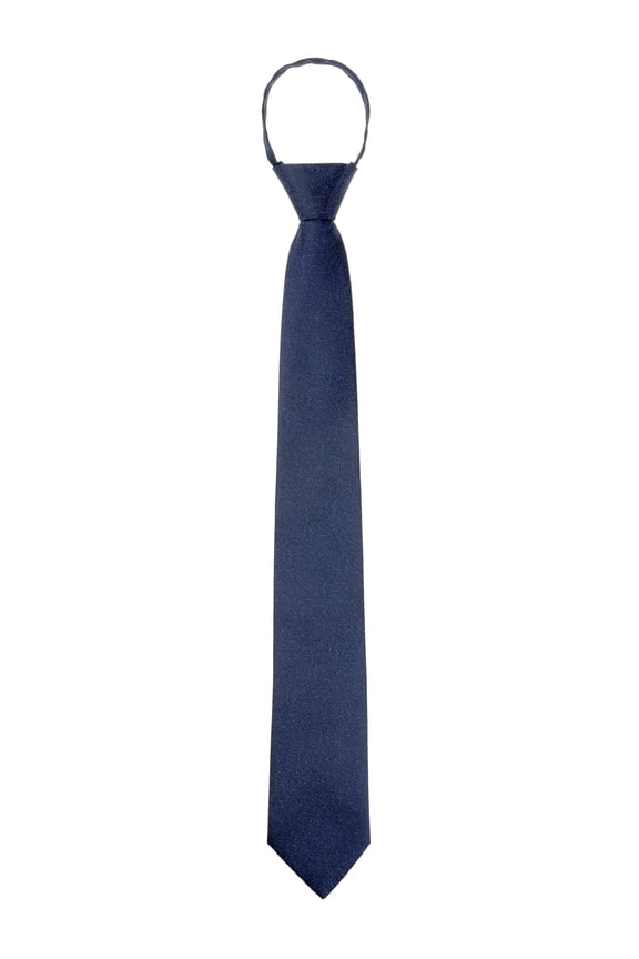Men's Pre-Tied Neckties Texture Adjustable Zipper Ties for Business Formal Navy Blue One Size