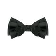 thumbnail image 1 of INSPIRE CHIC Men's Pre-tied Flower Solid Color Bow Ties for Elegant Wedding One Size Black, 1 of 4