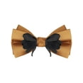 thumbnail image 1 of INSPIRE CHIC Men's Pre-tied Flower Solid Color Bow Ties for Elegant Wedding One Size Dark Orange, 1 of 4