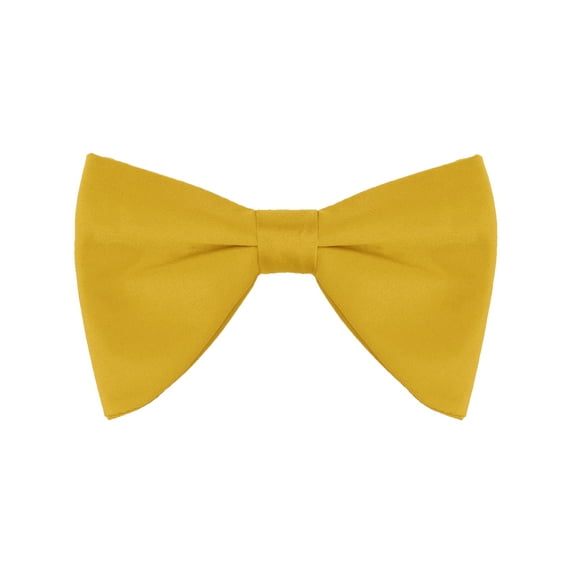 INSPIRE CHIC Men's Solid Color Satin Classic Bow Tie for Formal Suit Goldenrod
