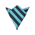thumbnail image 1 of INSPIRE CHIC Men's Stripe Pocket Handkerchief Twill Textured Pocket Squares for Suits Formal Teal and Black One Size, 1 of 4