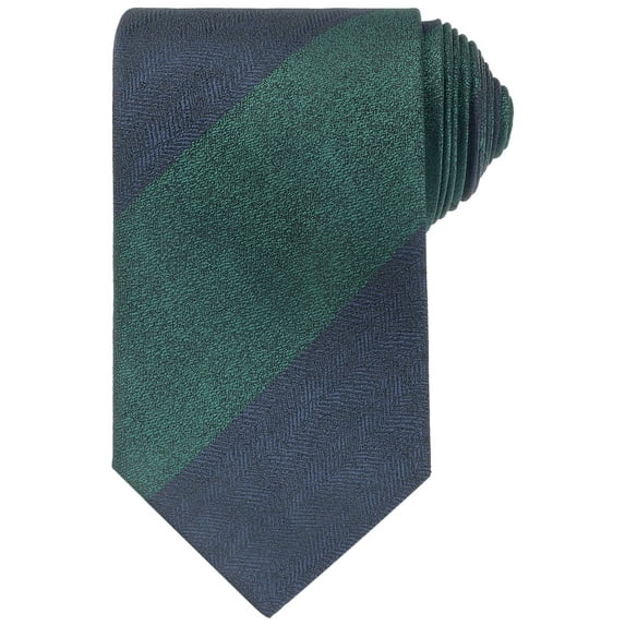 INSPIRE CHIC Men's Stripe Texture Contrast Color Formal Neckties Wedding Dark Green Navy Blue