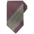 thumbnail image 1 of INSPIRE CHIC Men's Stripe Texture Contrast Color Formal Neckties Wedding Dark Red Brown, 1 of 4
