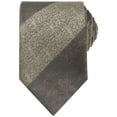 thumbnail image 1 of INSPIRE CHIC Men's Stripe Texture Contrast Color Formal Neckties Wedding Gold Dark Brown, 1 of 4