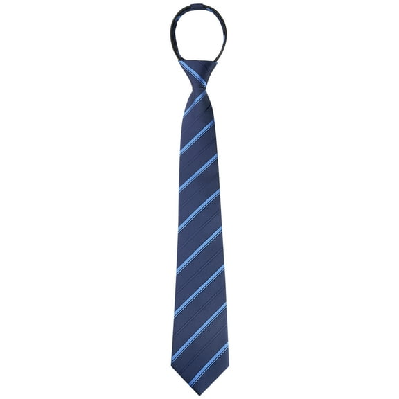 INSPIRE CHIC Men's Tie Zipper Adjustable Neck Tie for Casual Formal Navy Blue -4