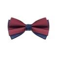 thumbnail image 1 of INSPIRE CHIC Men's Two-Color Cross Vintage Bow Tie for Banquet Wedding Party and More Red-Blue One Size, 1 of 4