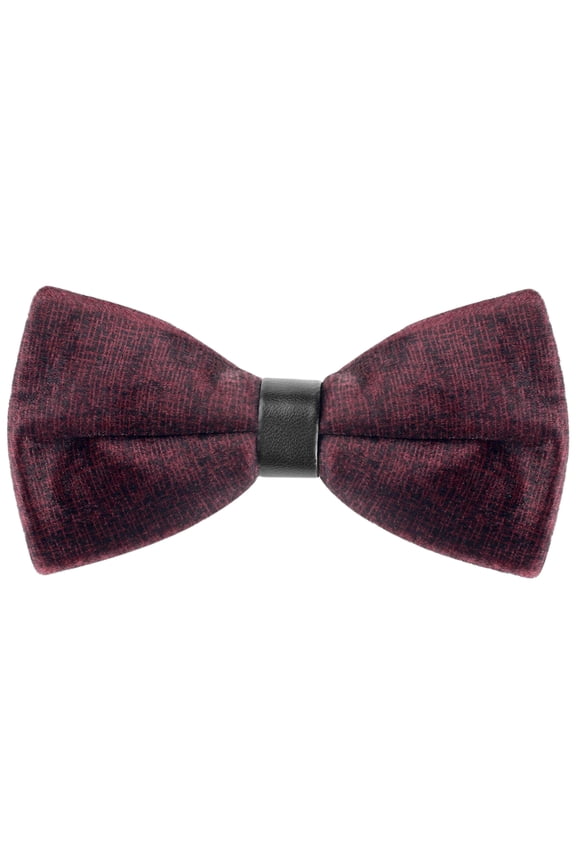 Men's Velvet Adjustable Pre-Tie Bow Ties for Prom Wedding Tuxedo One Size Burgundy