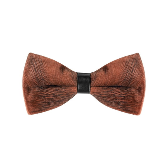 INSPIRE CHIC Men's Velvet Adjustable Pre-Tie Bow Ties for Prom Wedding Tuxedo One Size Dark Orange