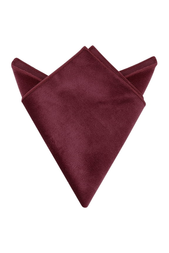Men's Velvet Solid Color Pocket Square for Suit Formal