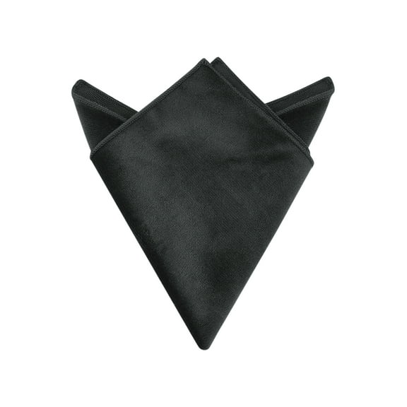 INSPIRE CHIC Men's Velvet Solid Color Pocket Square for Suit Formal