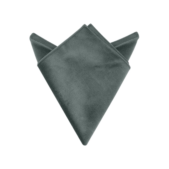 INSPIRE CHIC Men's Velvet Solid Color Pocket Square for Suit Formal