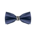 thumbnail image 1 of INSPIRE CHIC Mens Pre-tied Bowtie Rhinestone Decor Sparkly Bow Ties for Elegant Wedding Navy Blue, 1 of 4