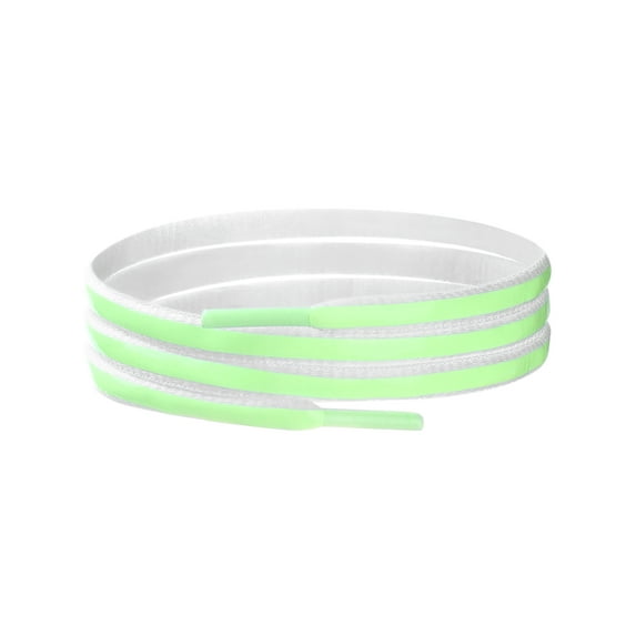 INSPIRE CHIC Nightglow Shoelaces Flashing Semi-Circular Flat Colorful Shoestrings 1 Pair