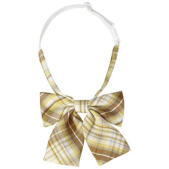 INSPIRE CHIC Plaid Pre-tied Knot Cute Stylish Colorful Bow Ties for Women Uniform School