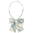 thumbnail image 1 of INSPIRE CHIC Plaid Pre-tied Knot Cute Stylish Colorful Bow Ties for Women Uniform School Blue Yellow, 1 of 6