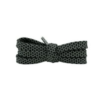 INSPIRE CHIC Plaid Reflective Replace Shoelaces Flat Shoe Laces for Sneakers 1 Pair Black 100cm/39.4"