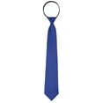 thumbnail image 1 of INSPIRE CHIC Men's Pretied Zipper Ties Solid Color Satin Shine Neckties Formal Casual Royal Blue, 1 of 5