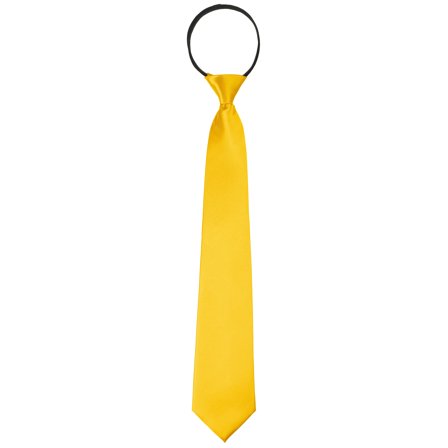 INSPIRE CHIC Men's Pretied Zipper Ties Solid Color Satin Shine Neckties Formal Casual Yellow