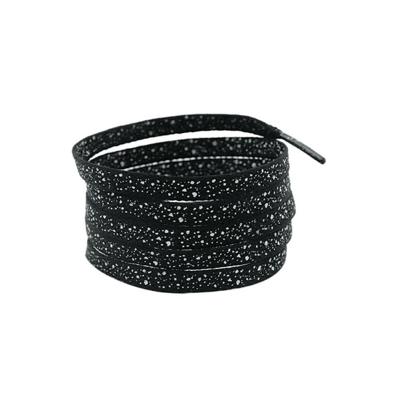INSPIRE CHIC Print Flat Shoelaces for Sneakers Colorful Shoe Laces Art Printed Shoestring 2 Pair 160cm/62.99" Black-White