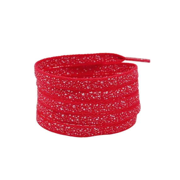 INSPIRE CHIC Print Flat Shoelaces for Sneakers Colorful Shoe Laces Art Printed Shoestring 2 Pair 120cm/47.24" Red