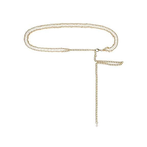 INSPIRE CHIC Rhinestone Belt for Women Sparkle Chain Crystal Plus Size Waist Belt for Jeans Dresses