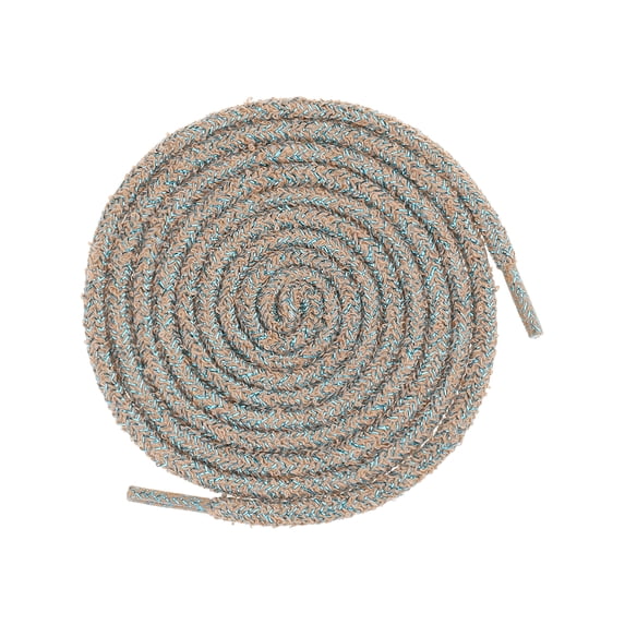 INSPIRE CHIC Round Colorful Fashion Shoelaces for Sneakers Gold Wire Bling Shoe Laces Light Brown 150cm/59.06"