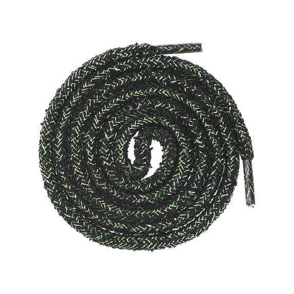 INSPIRE CHIC Round Colorful Fashion Shoelaces for Sneakers Gold Wire Bling Shoe Laces Black 150cm/59.06"