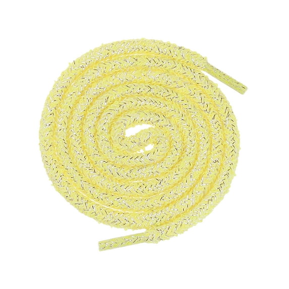 INSPIRE CHIC Round Colorful Fashion Shoelaces for Sneakers Gold Wire Bling Shoe Laces 2 Pairs