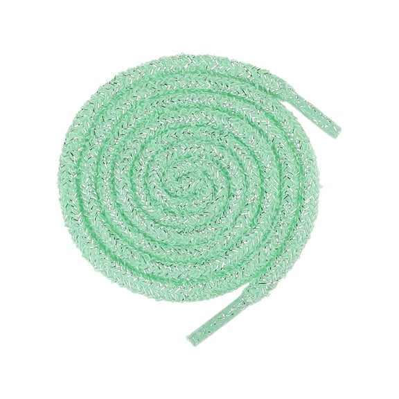 INSPIRE CHIC Round Colorful Fashion Shoelaces for Sneakers Gold Wire Bling Shoe Laces 2 Pairs