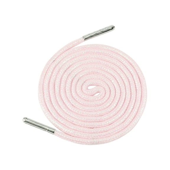INSPIRE CHIC Round Metallic Glitter Shoelaces Colorful Fashion Shoe Laces for Athletic Sneakers Shoes Boot Strings 2 Pairs Pink 100cm/39.37"