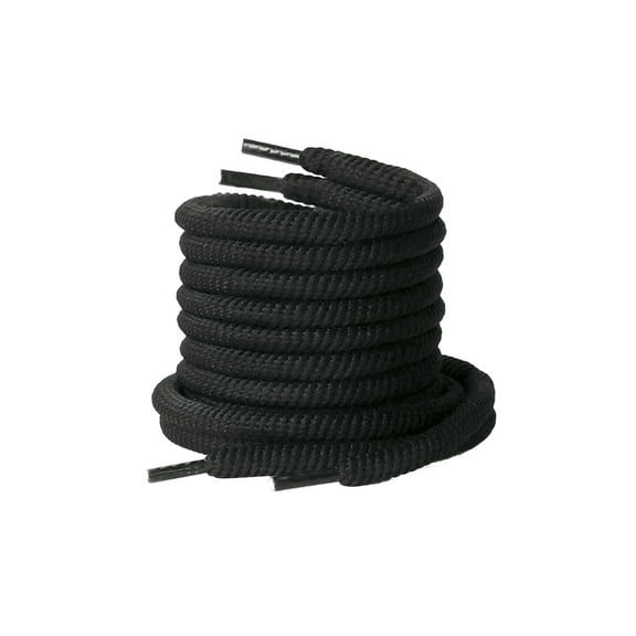INSPIRE CHIC Round Shoelaces Solid Color Shoe Laces Strings for Sneakers 0.8cm Width 2 Pairs Black 120cm/47.24"